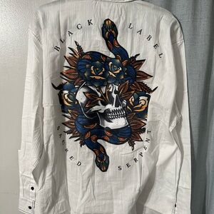 Men Affliction button down shirt